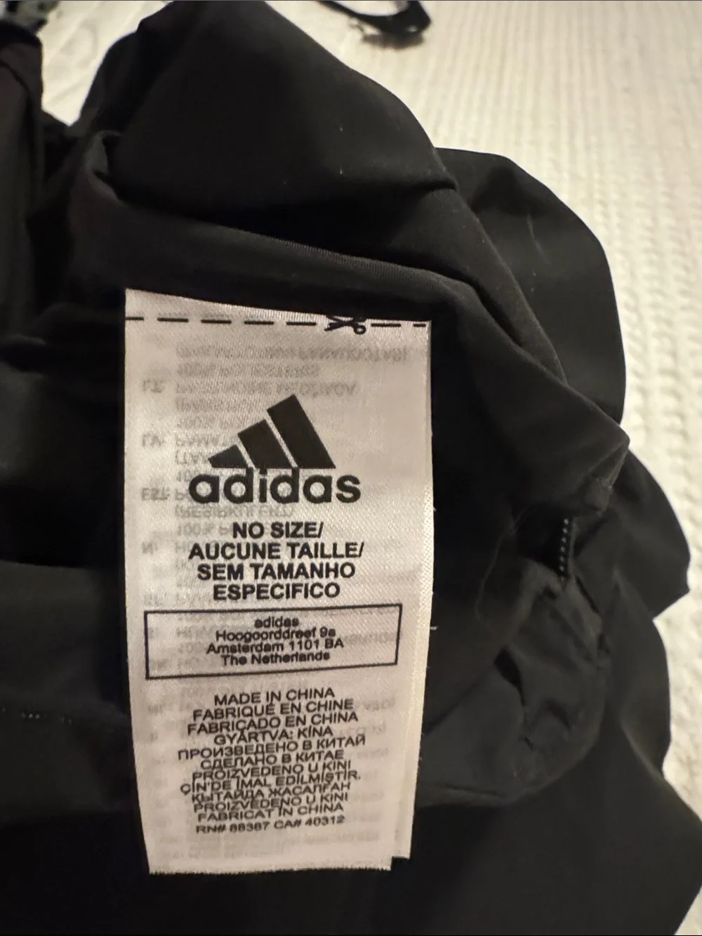 Adidas by Stella McCartney Black Nylon Duffel Tote Bag